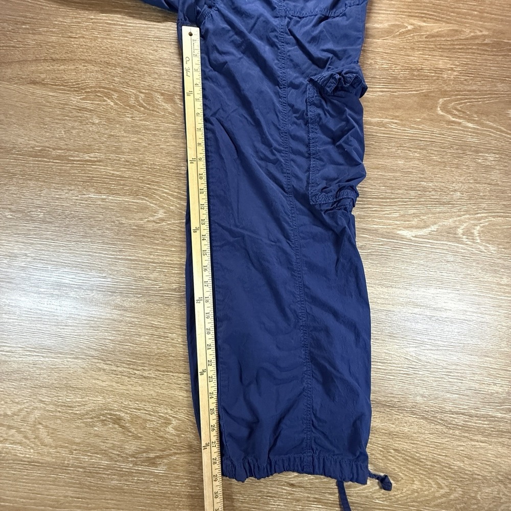 Aerie Pants Women's M Blue Cargo Parachute Wide Leg Lightweight Casual Y2K Style - Picture 7 of 9